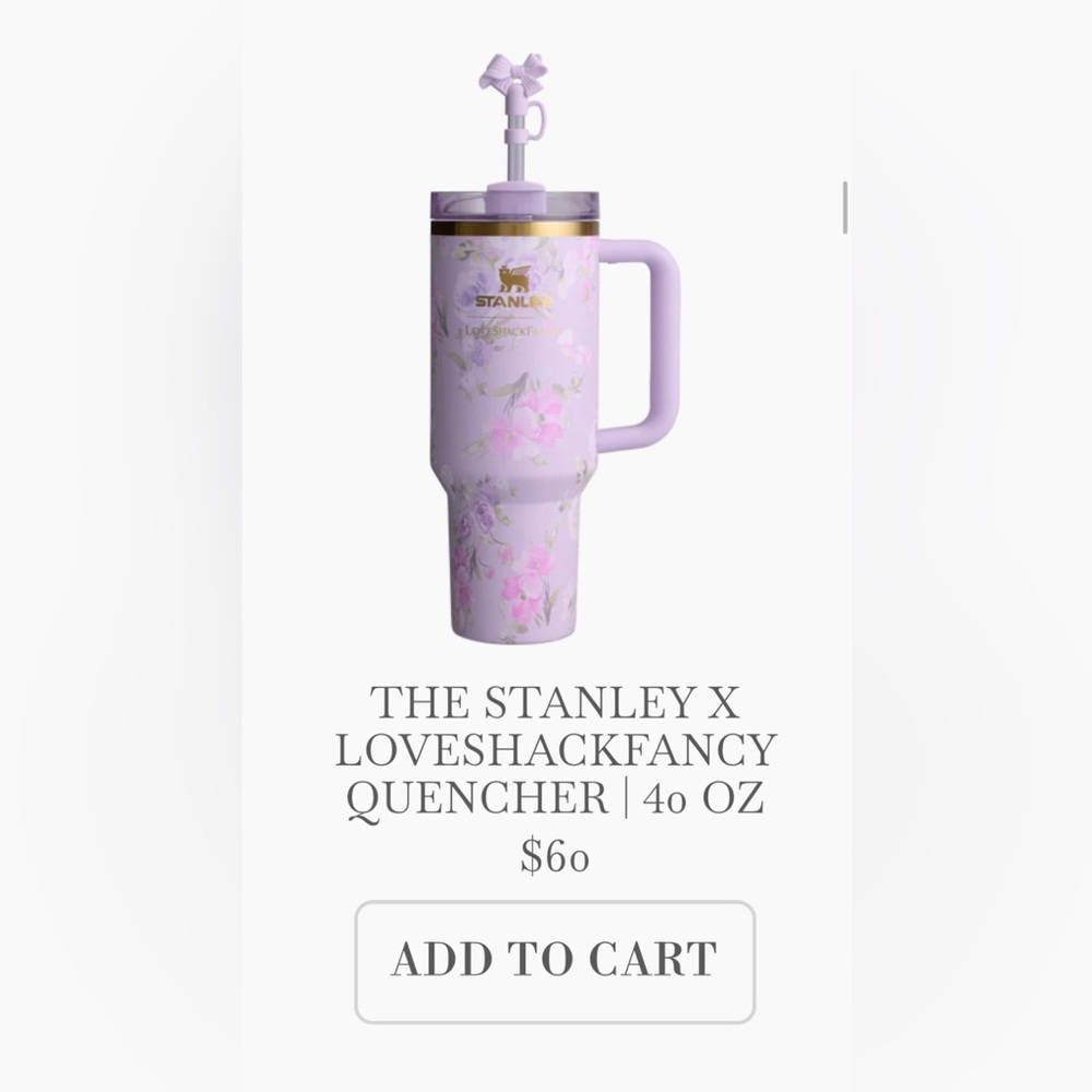 New limited edition love shack fancy x Stanley